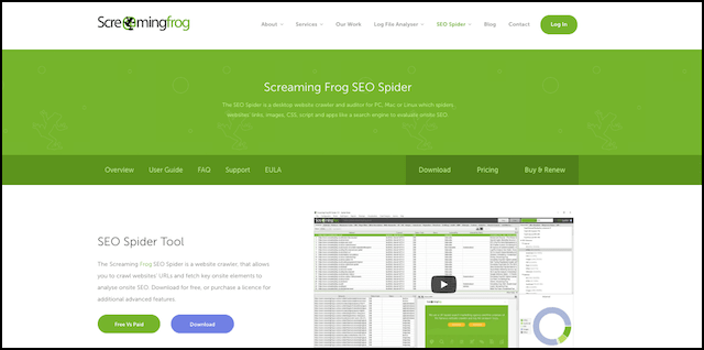 SEO Tools Screaming Frog SEO Spider