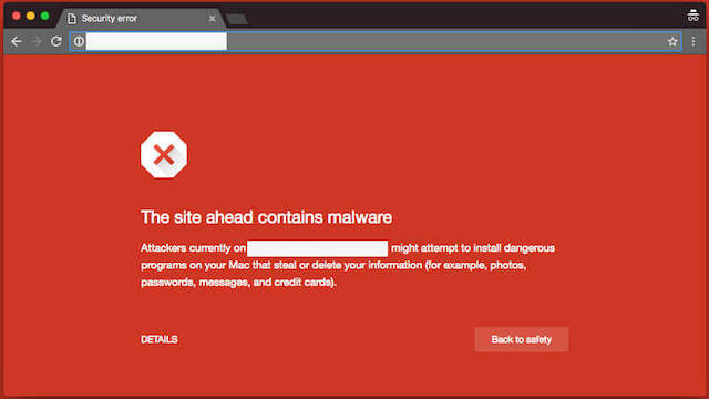 People who try to open a website that’s been blacklisted receive a warning like this.