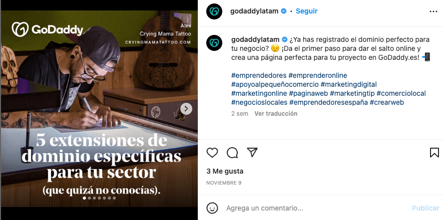 Dirige a los usuarios de Instagram al enlace de tu biografía