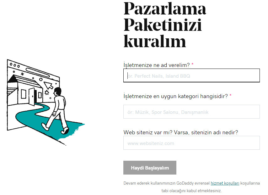 dijital pazarlama uzmanı godaddy dijital pazarlama paketi kurulum