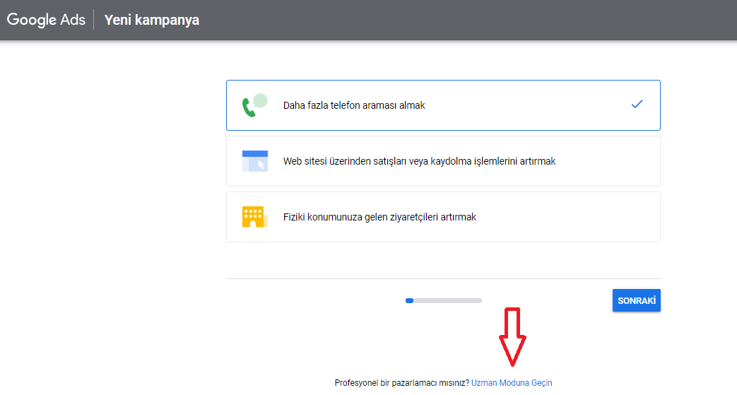 Google anahtar kelime planlayıcı reklam hedefleri