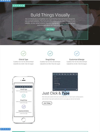 landing page divi builder