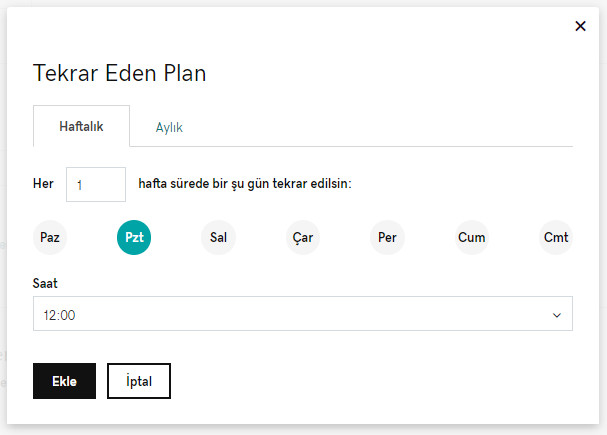 godaddy hazır web sitesi randevular ve hizmetler tekrar eden plan