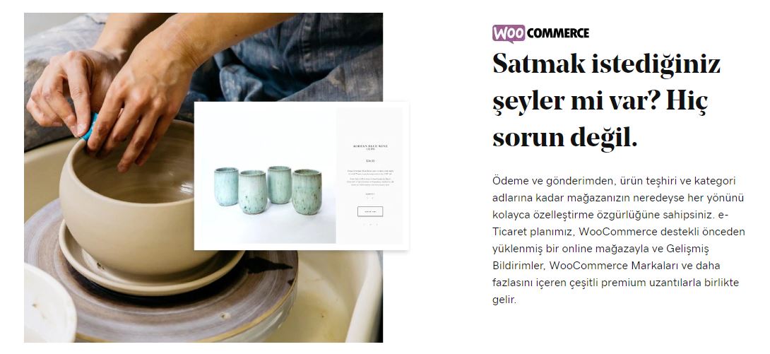 wordpress e-ticaret godaddy hosting sayfası woocommerce