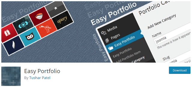 WordPress portfolyo eklentisi Easy Portfolio