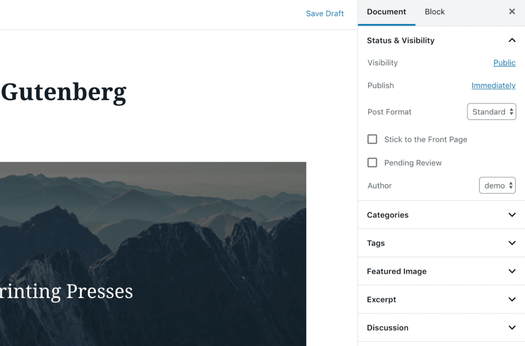 Gutenberg meta kutuları WordPress açılır menü