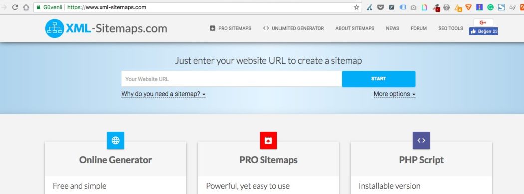 seo nedir sitemaps online araç xml sitemaps