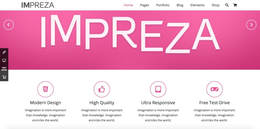 ücretsiz WordPress temaları impreza teması