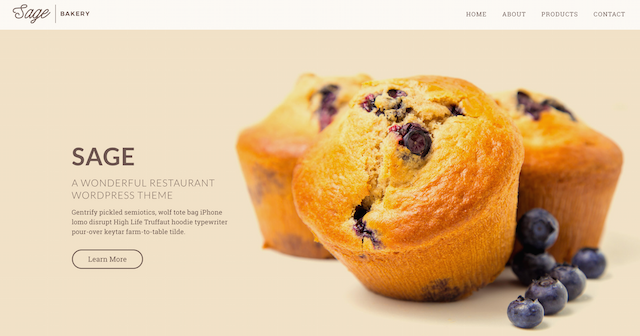 Restaurant Website Sage WordPress Theme