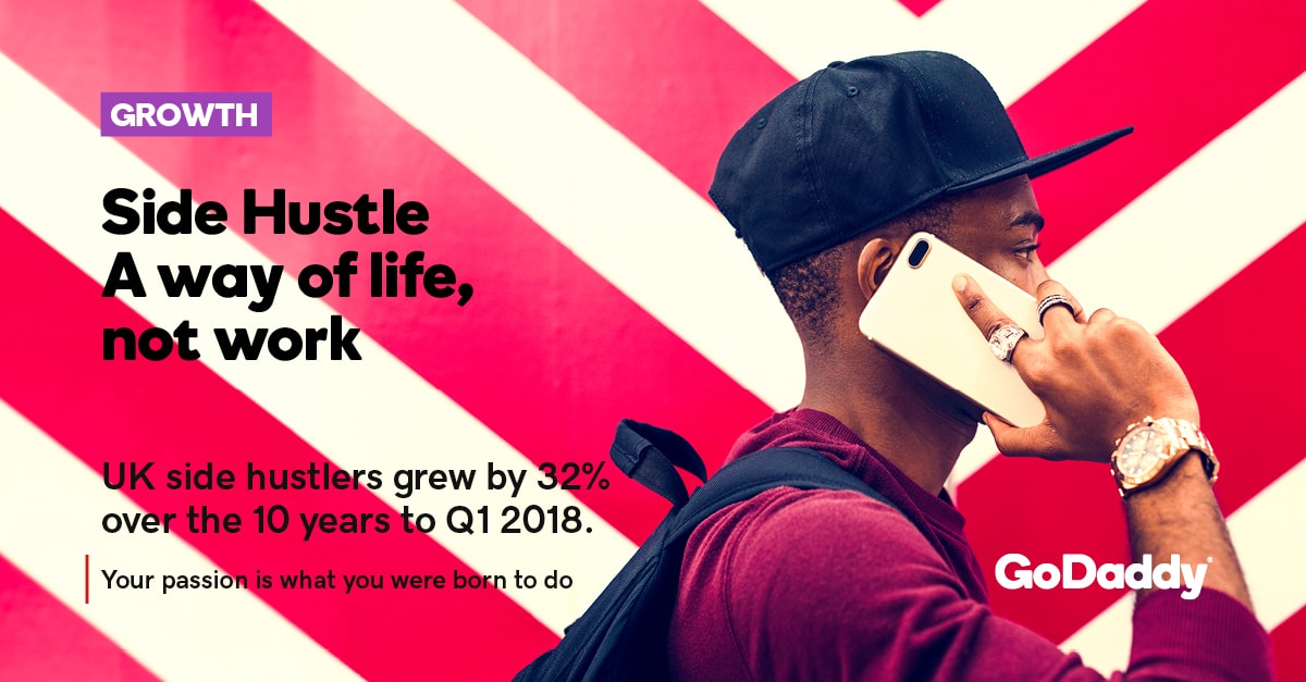 UK side hustlers grew by 32% over the 10 years to Q1 2018.