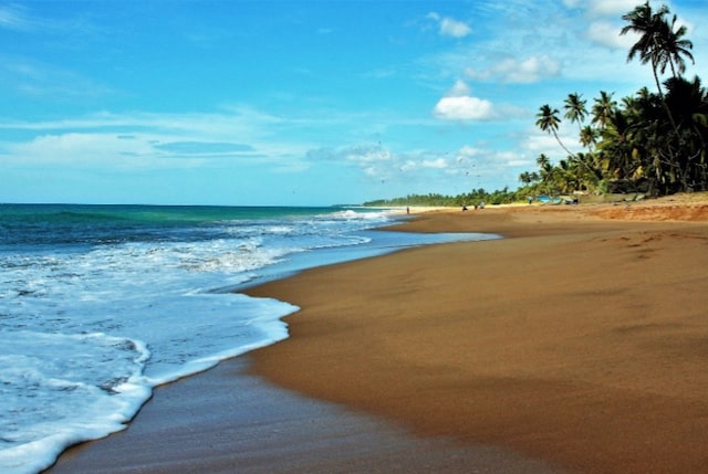 Beach scene that illustrates the rule of thirds