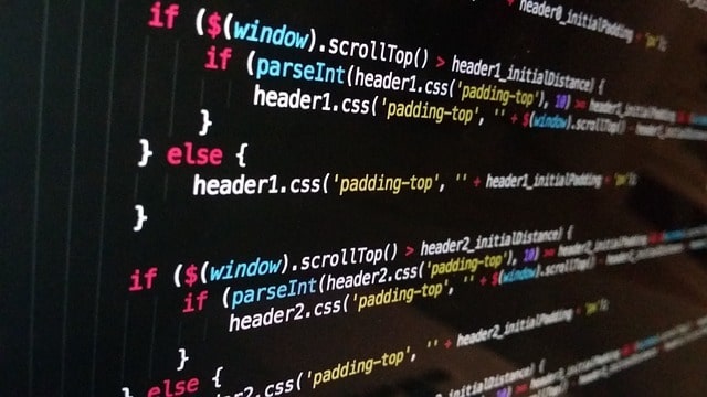 Closeup of basic html code on a monitor