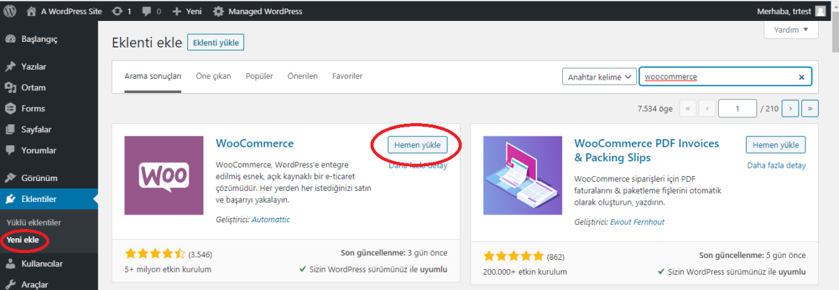 e ticaret sitesi kurmak woocommerce yükleme