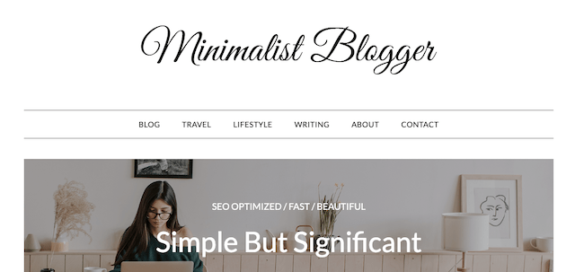 Minimalist blogger by Superb Themes