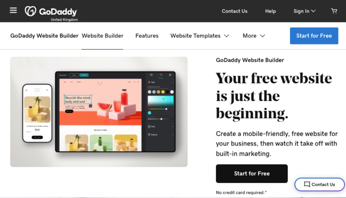 GoDaddy Website Builder