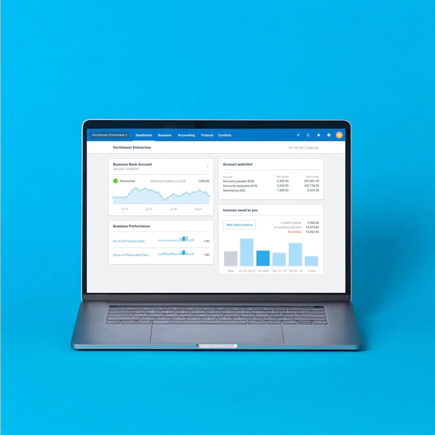 XERO dashboard