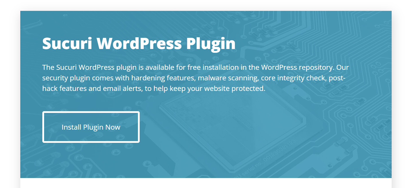 The Sucuri plugin homepage