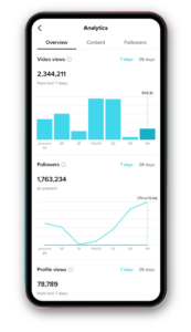 TikTok analytics dashboard