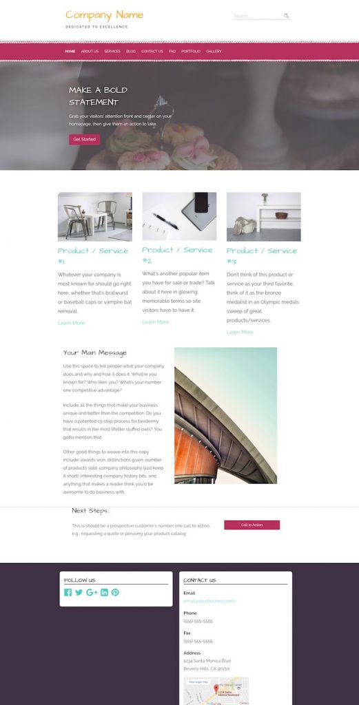 WordPress Websites Example Site