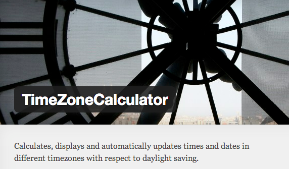 Time Zone Calculator Plugin for WordPress