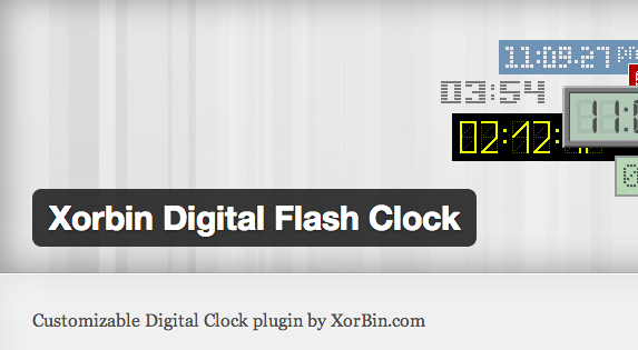 XorBin Digital Flash Clock for WordPress