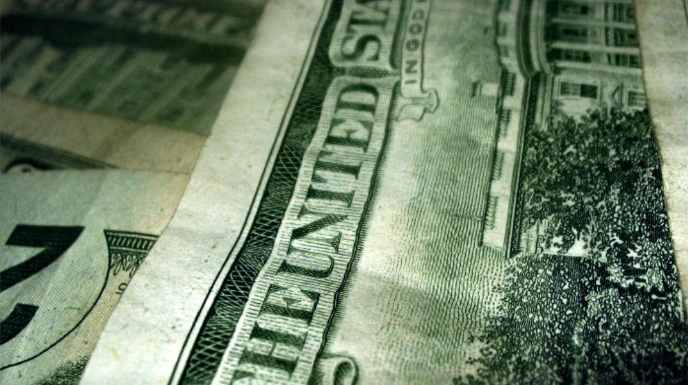 close-up of paper money