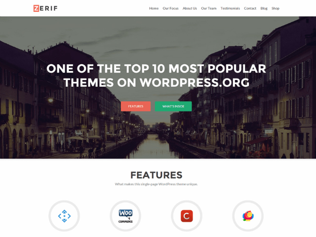 Zerif WordPress theme