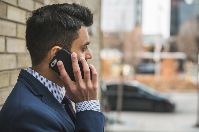 Businessman Talking On Cell Phone