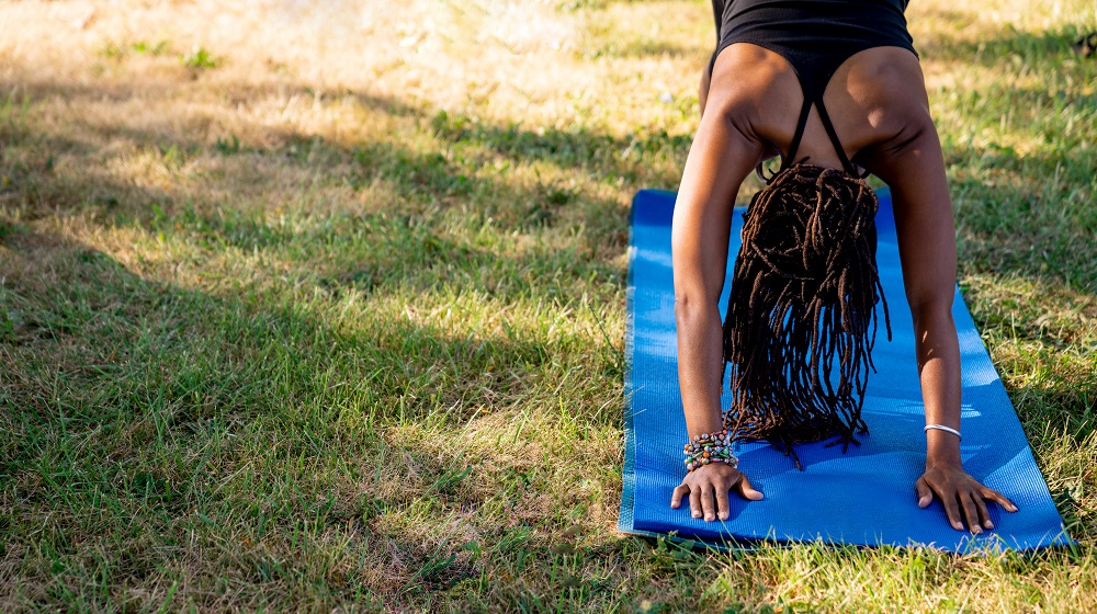 Woman Doing Yoga Outdoors