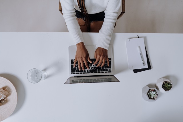 woman at computer