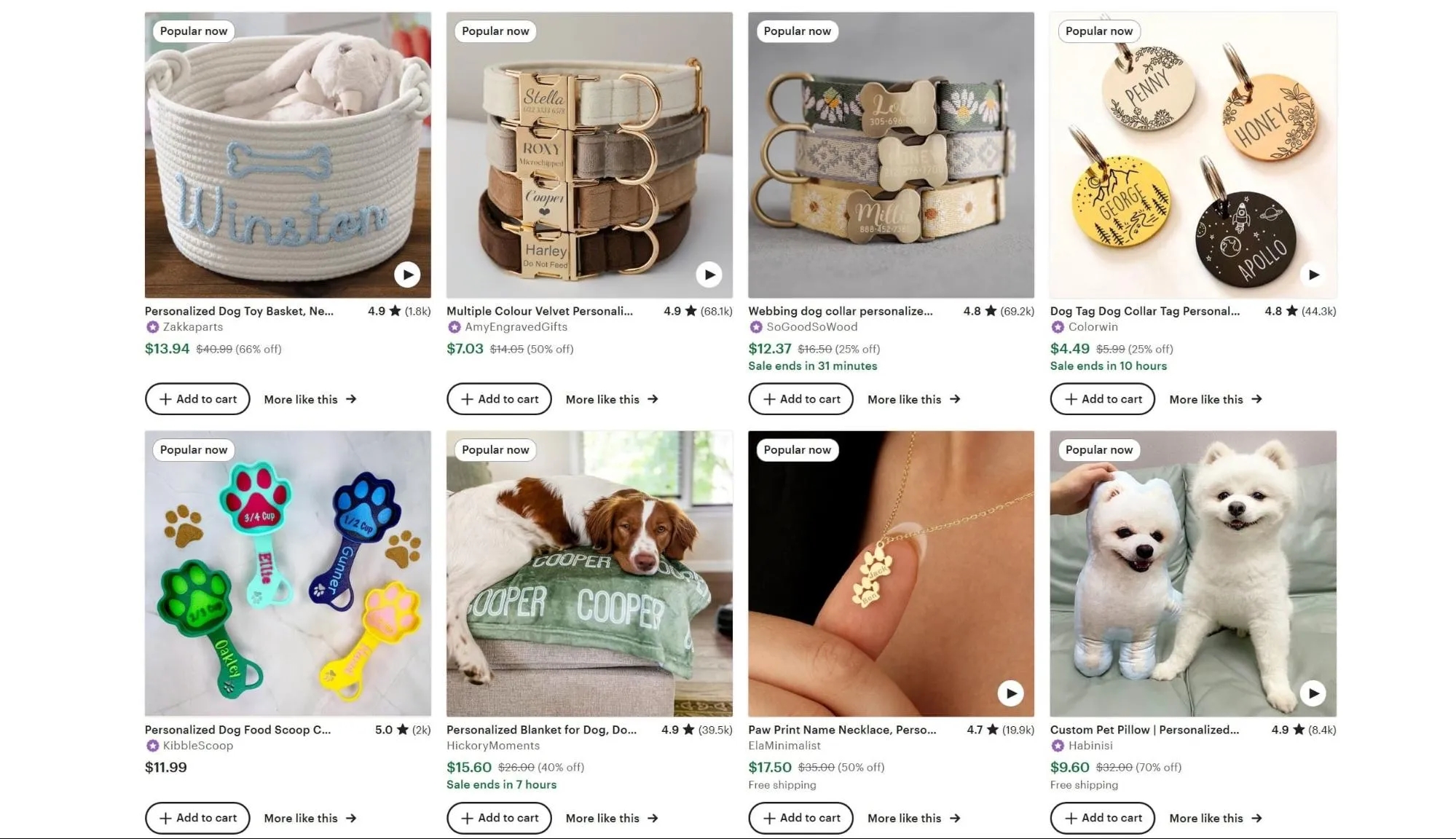 Best Things to Sell on Etsy Pet Accessories Search Results