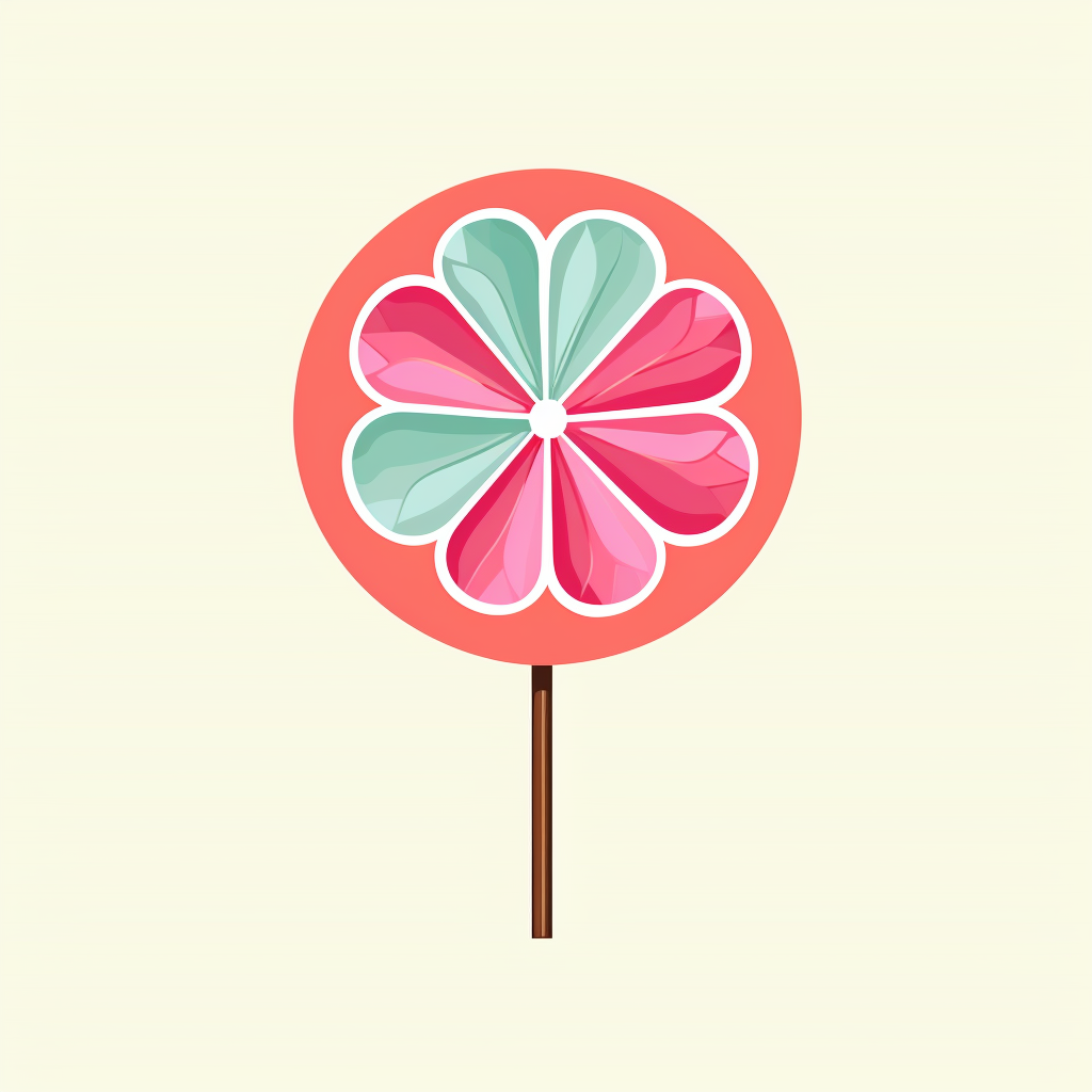 AI art example showing a pink lollipop that looks like a flower.