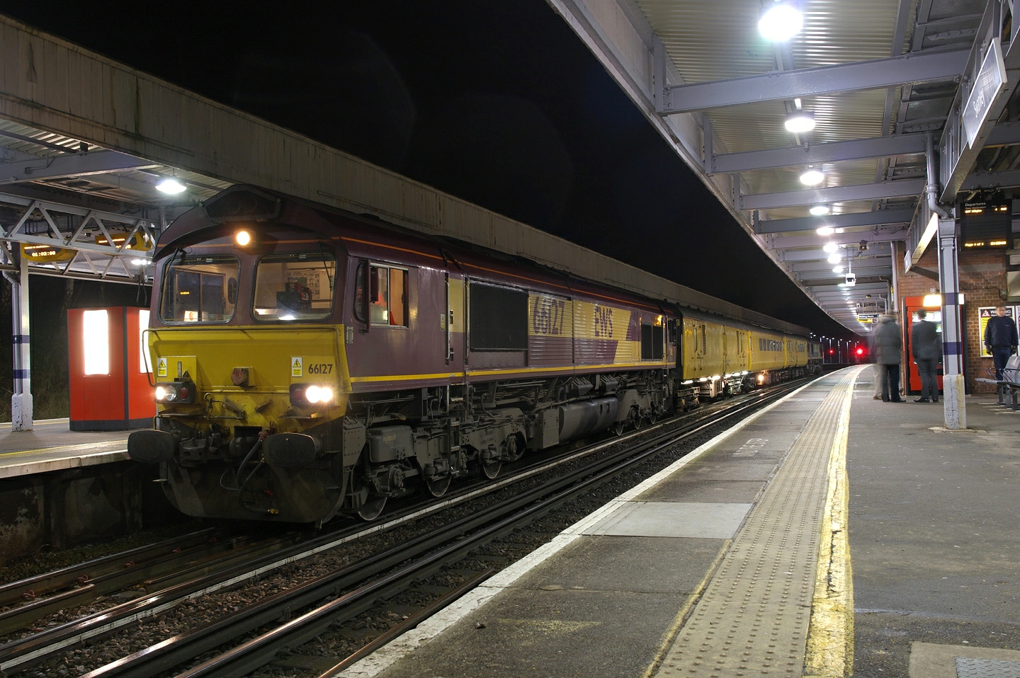 A train at a station