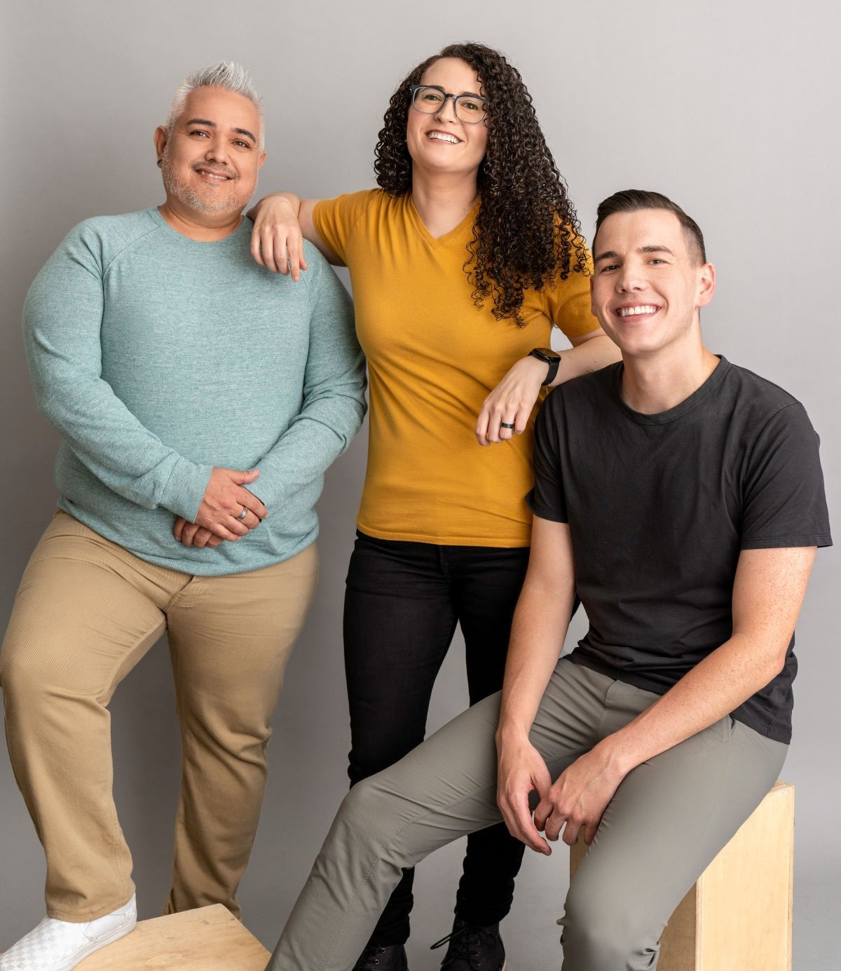 a group of people posing for a photo