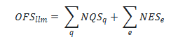 image of the formula to calculate ofs