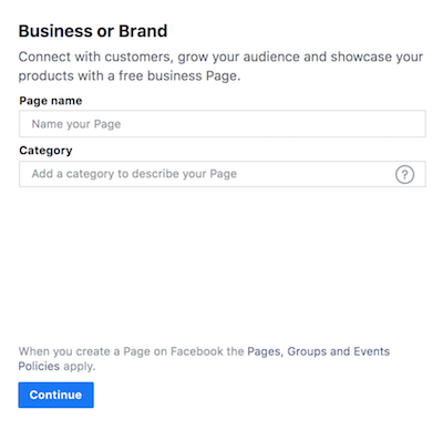 Facebook Page Create Details