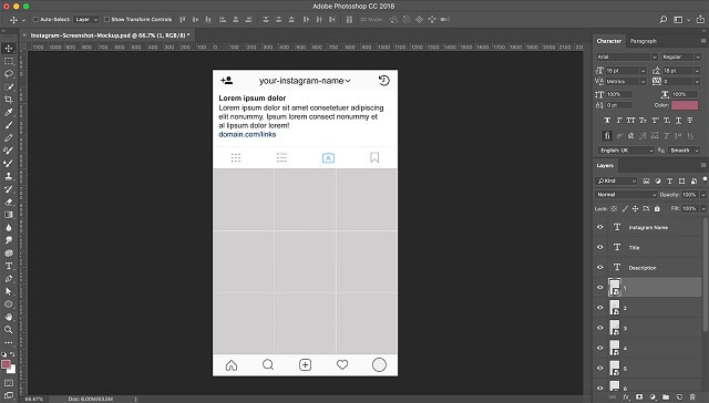 Instagram Photoshop Mockup