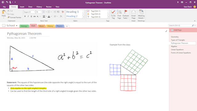 Office 365 Collaboration Tools Draw and Handwrite Notes in OneNote