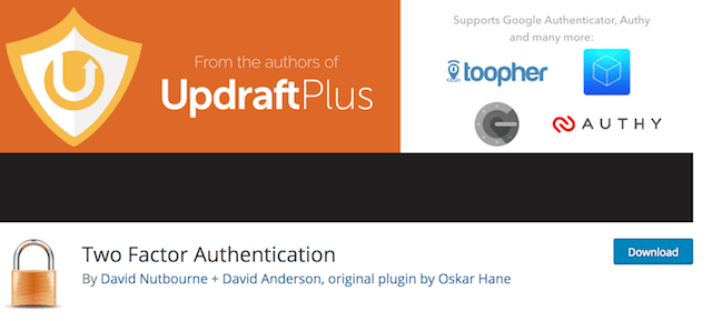 Two-Factor Authentication Updraft Plugin