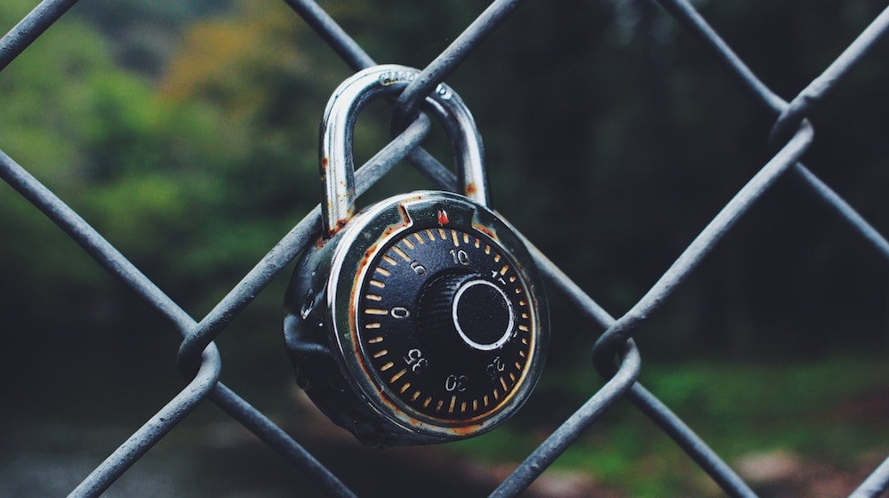 Two Step Verification Combination Lock on Fence