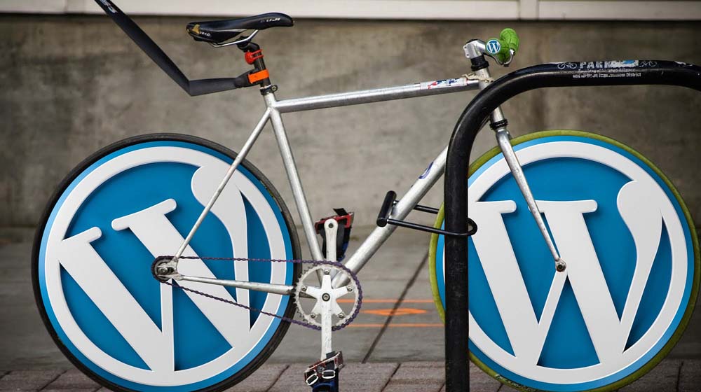 WordPress Community Bike with WordPress Logo Wheels