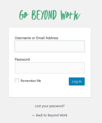 WordPress Dashboard Login