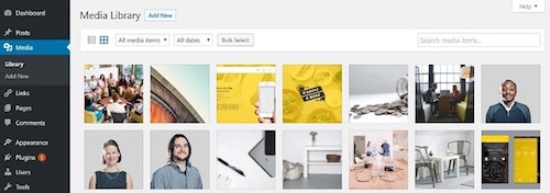 WordPress Dashboard Media